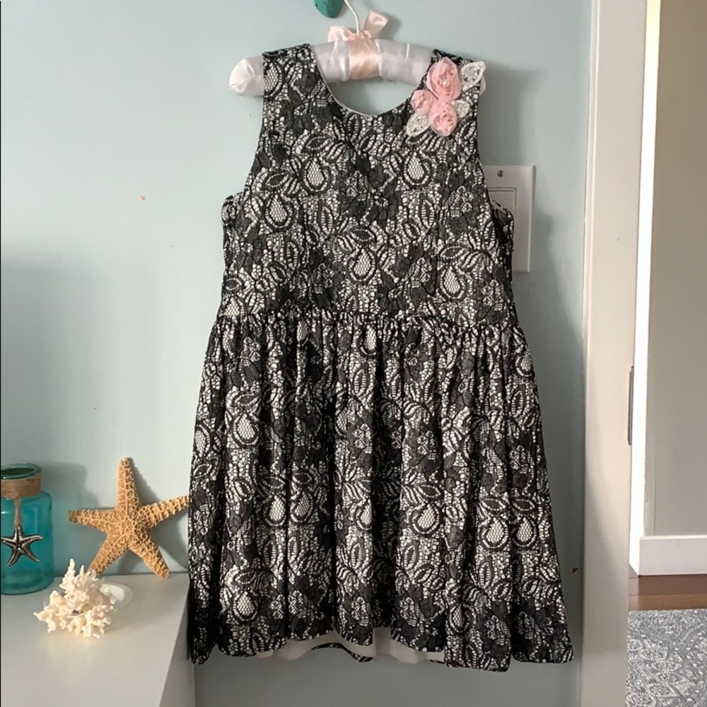 Girl’s Black lace party dress. Size 6